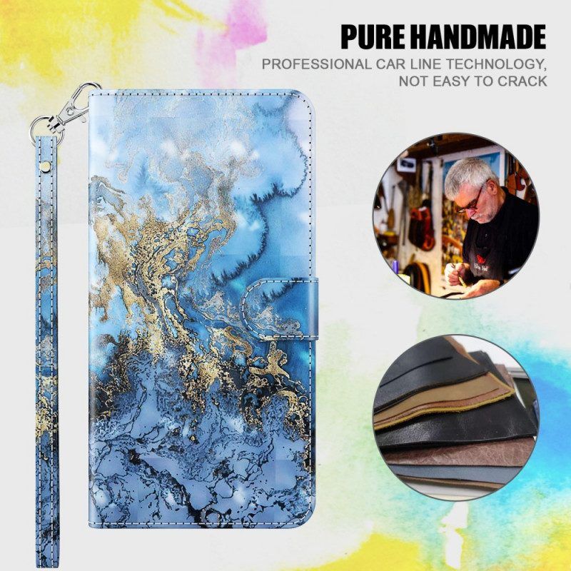 Flip Case Für Xiaomi Redmi Note 11 Pro / 11 Pro 5G Marmordesign Mit Umhängeband