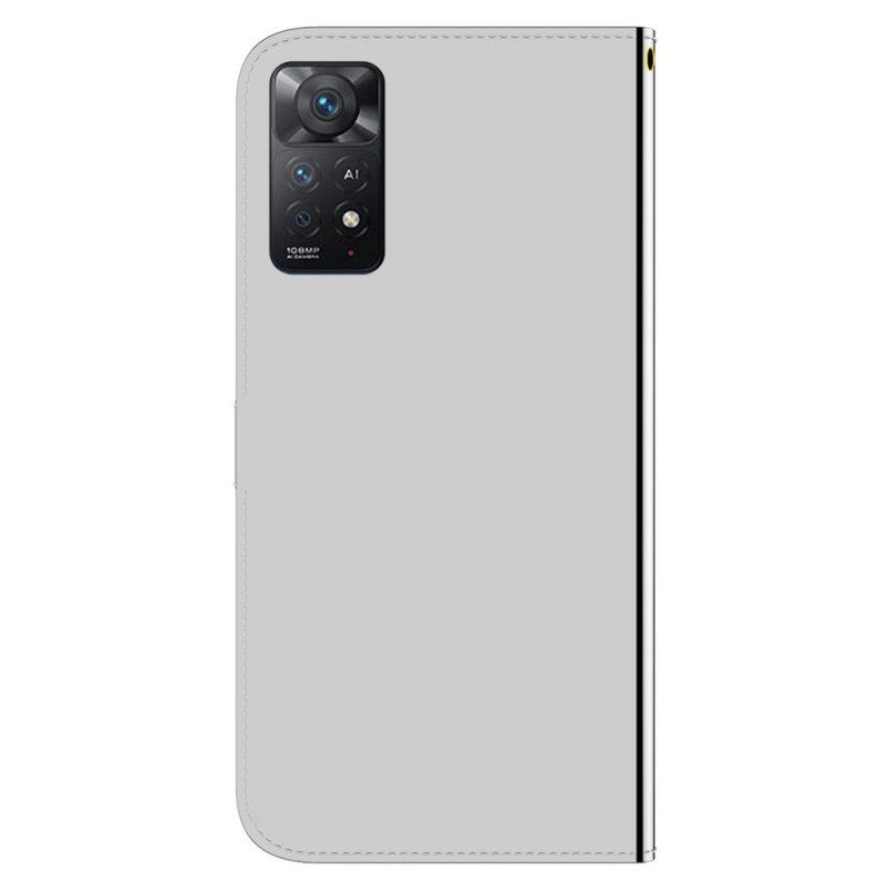 Flip Case Für Xiaomi Redmi Note 11 Pro / 11 Pro 5G Spiegelabdeckung Aus Kunstleder