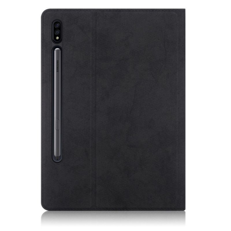 Case Samsung Galaxy Tab S7 Plus Schwarz Business-Ledereffekt