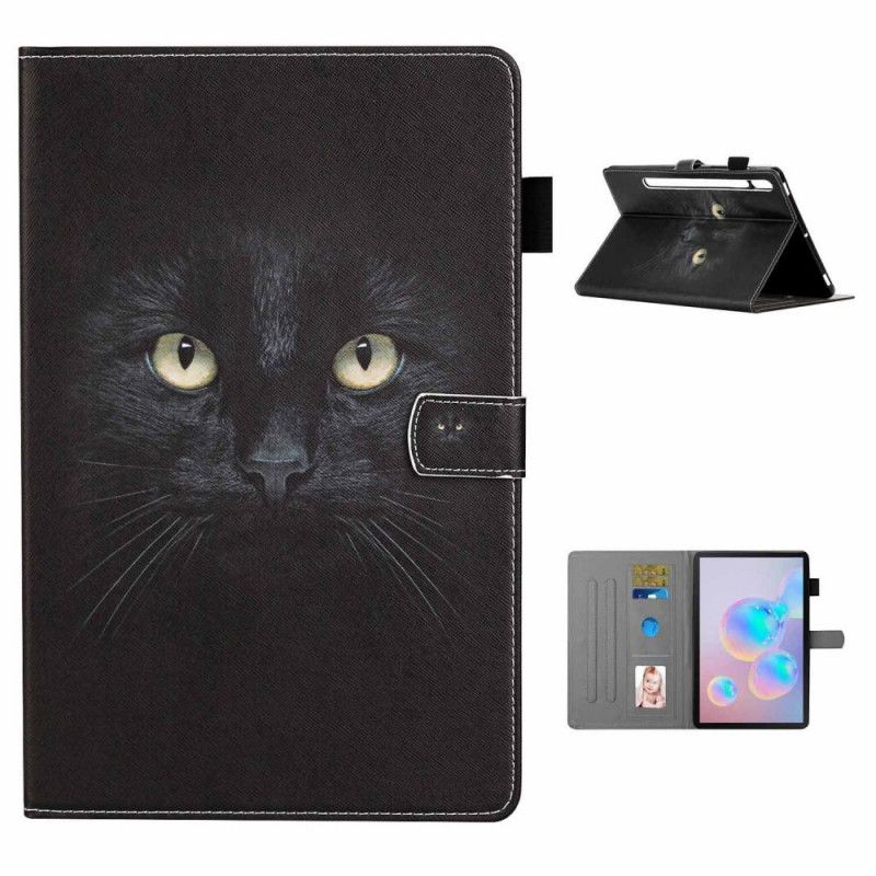 Lederhüllen Samsung Galaxy Tab S7 Plus Schwarze Katze