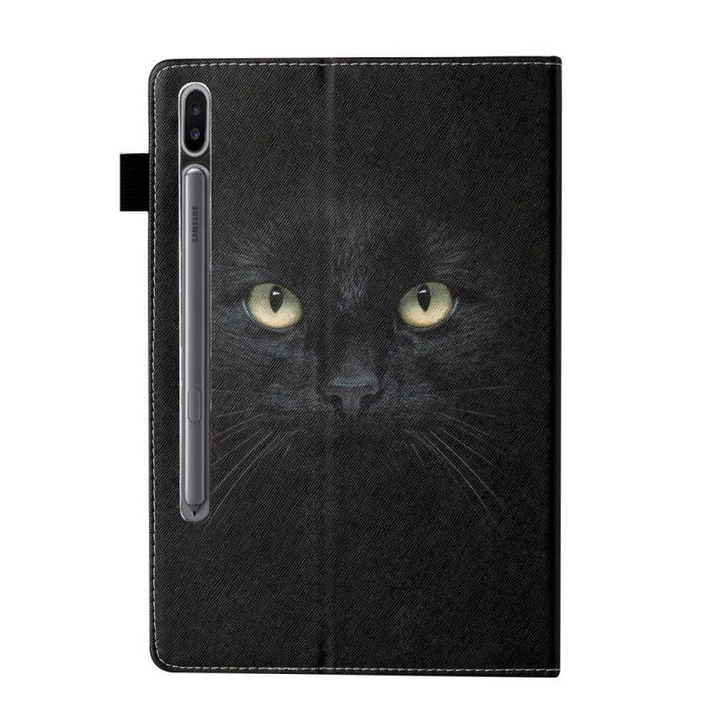 Lederhüllen Samsung Galaxy Tab S7 Plus Schwarze Katze