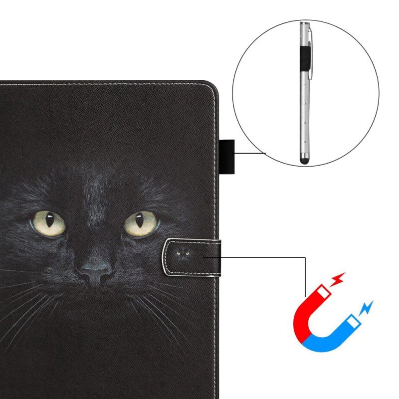 Lederhüllen Samsung Galaxy Tab S7 Plus Schwarze Katze