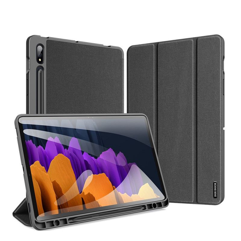 Smart Case Samsung Galaxy Tab S7 Plus Schwarz Domo Serie Dux-Ducis