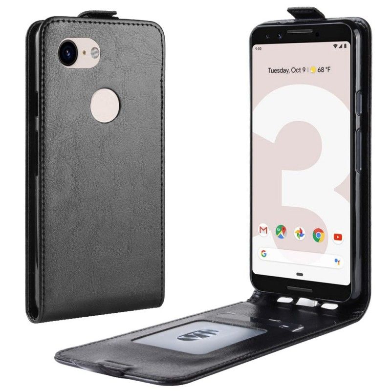 Lederhüllen Google Pixel 3A Schwarz Handyhülle Faltbar