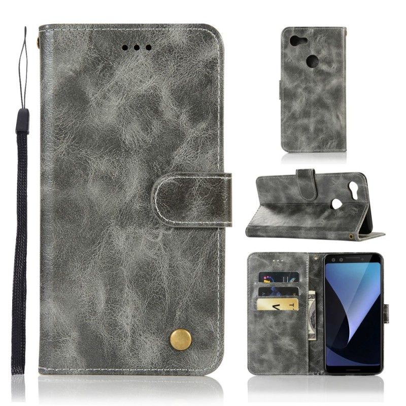 Lederhüllen Google Pixel 3 Dunkelrot Vintage Ledereffekt Mit Riemen