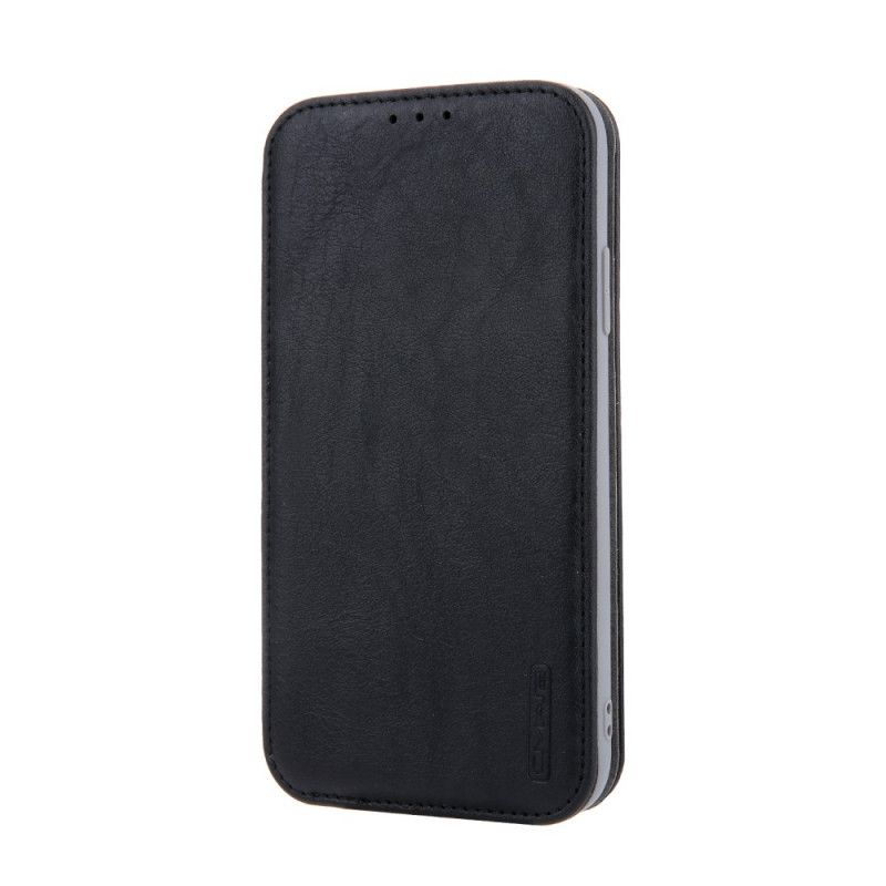 Flip Case iPhone 11 Schwarz Finesse Leder Stil