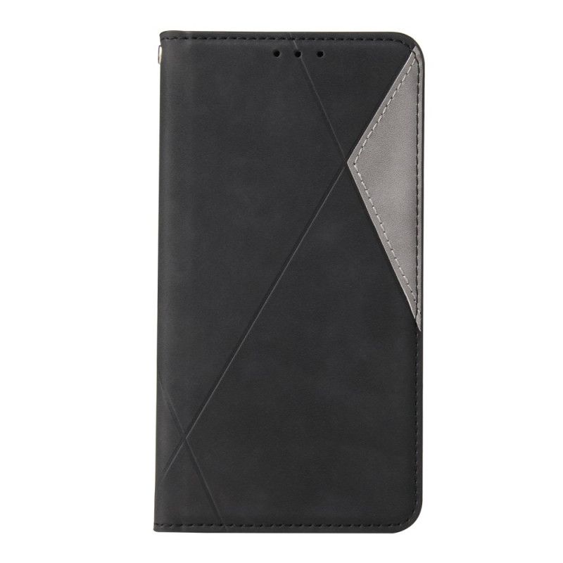 Flip Case iPhone 11 Schwarz Vintage-Dreieck-Stil