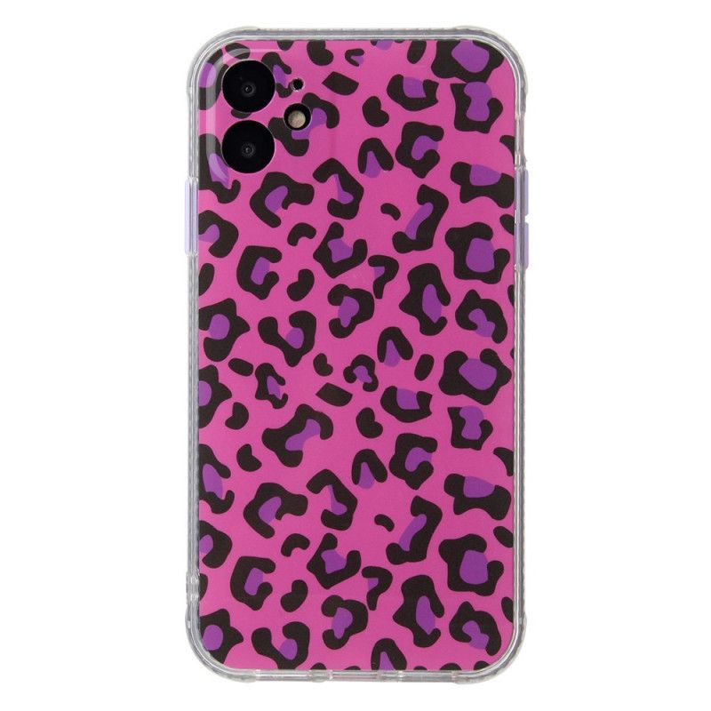 Hülle Für iPhone 11 Magenta Leopardenstil