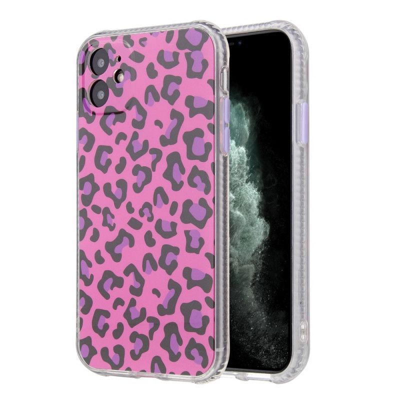 Hülle Für iPhone 11 Magenta Leopardenstil