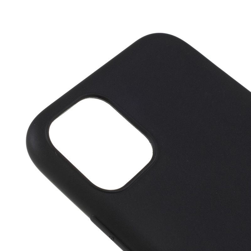 Hülle Für iPhone 11 Schwarz Mattes Silikon