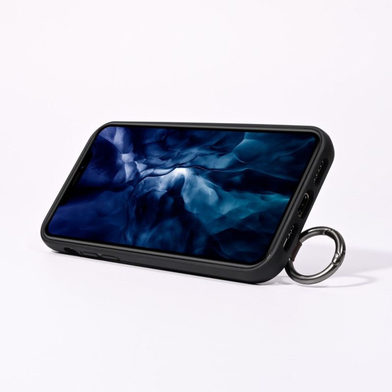 Hülle iPhone 11 Schwarz Handyhülle Echtlederarmband