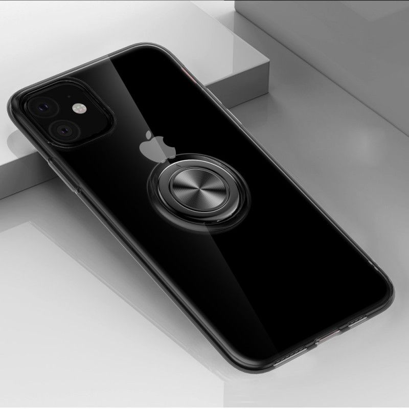 Hülle iPhone 11 Schwarz Transparent Mit Stützring