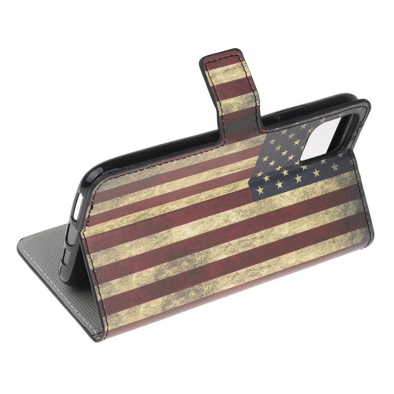 Lederhüllen iPhone 11 Handyhülle Usa-Flagge