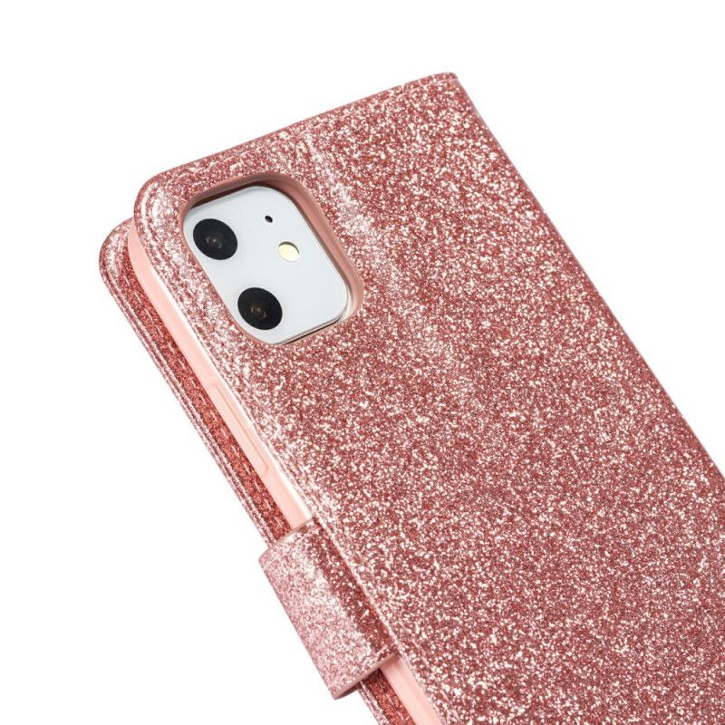 Lederhüllen iPhone 11 Schwarz Herzglitter