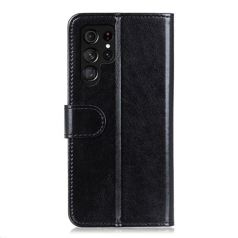 Flip Case Für Samsung Galaxy S22 Ultra 5G Gefrorene Finesse