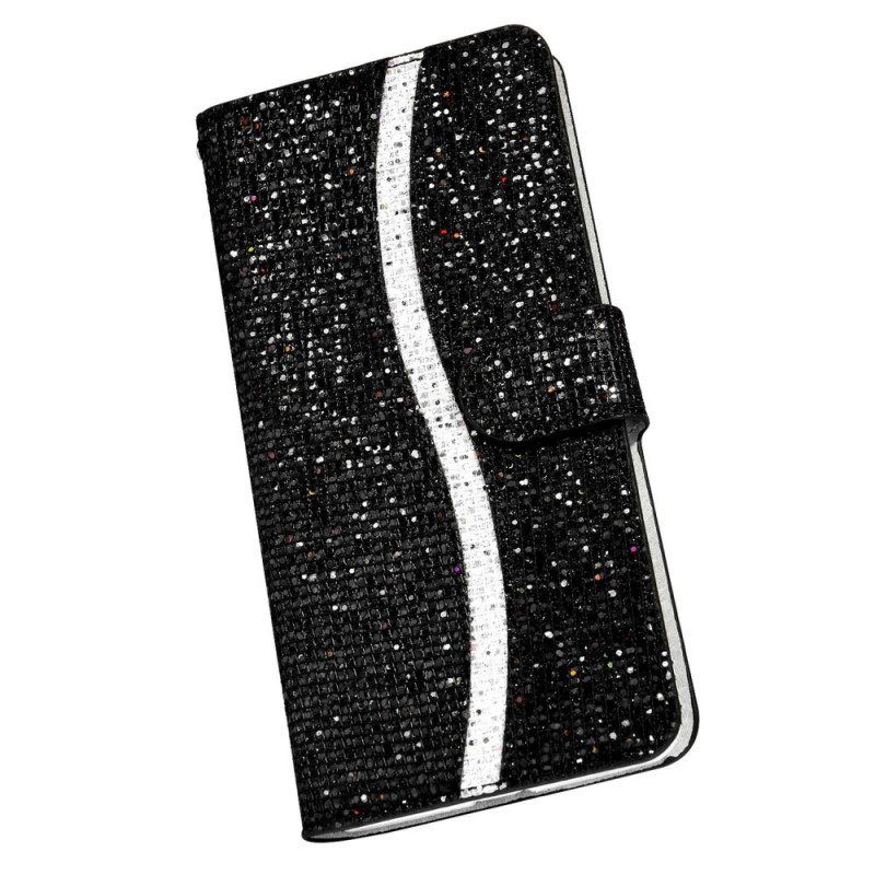 Flip Case Für Samsung Galaxy S22 Ultra 5G Pailletten-s-design