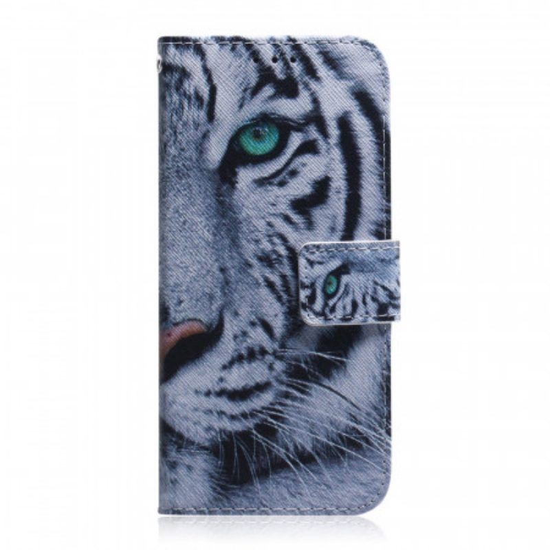 Flip Case Für Samsung Galaxy S22 Ultra 5G Tigergesicht