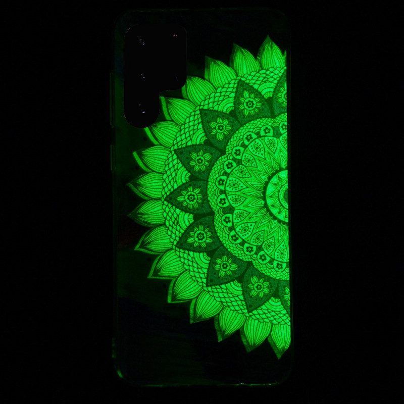 Handyhülle Für Samsung Galaxy S22 Ultra 5G Fluoreszierende Blumenserie