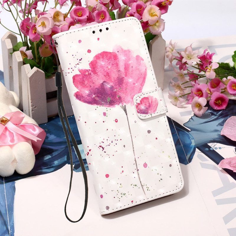 Hülle Flip Case Für Samsung Galaxy S22 Ultra 5G Aquarellmohn