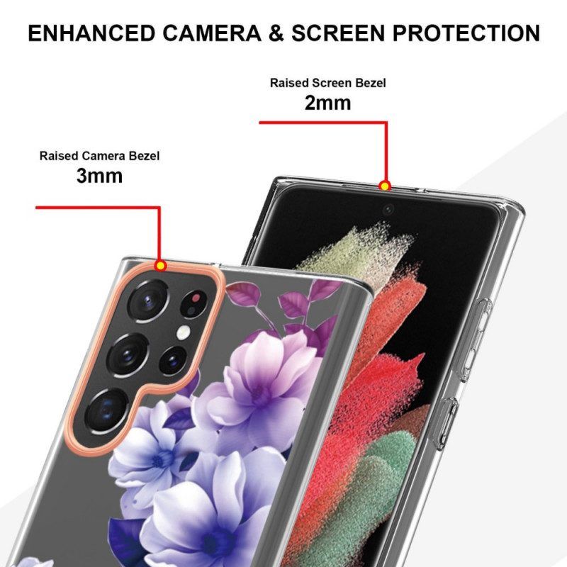 Hülle Für Samsung Galaxy S22 Ultra 5G Blumen Leben Das Leben. Das Sie Lieben