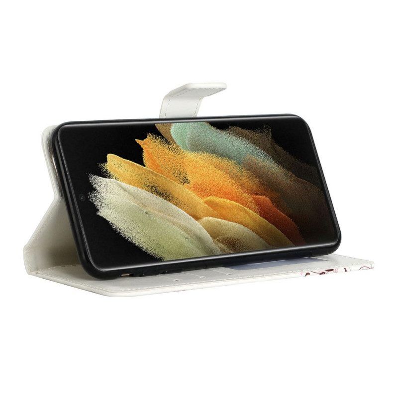 Lederhüllen Für Samsung Galaxy S22 Ultra 5G Feder. Bevor Du Fliegst