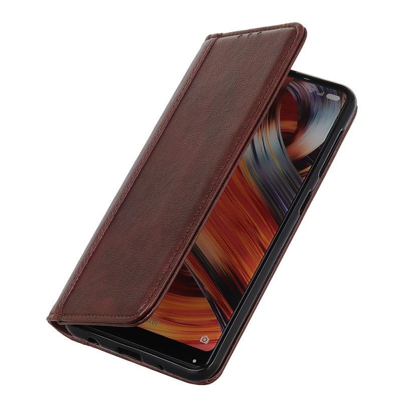 Schutzhülle Für Samsung Galaxy S22 Ultra 5G Flip Case Eleganz Aus Gespaltenem Litschi-leder