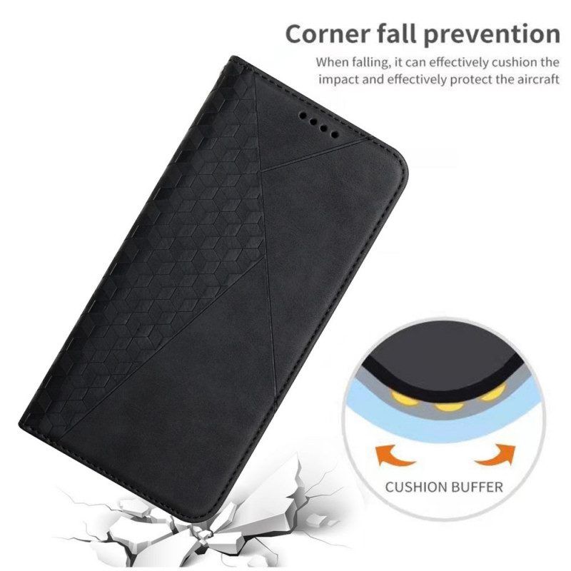 Schutzhülle Für Samsung Galaxy S22 Ultra 5G Flip Case Geo-ledereffekt