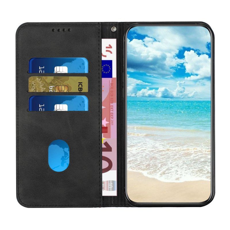 Schutzhülle Für Samsung Galaxy S22 Ultra 5G Flip Case Geo-ledereffekt