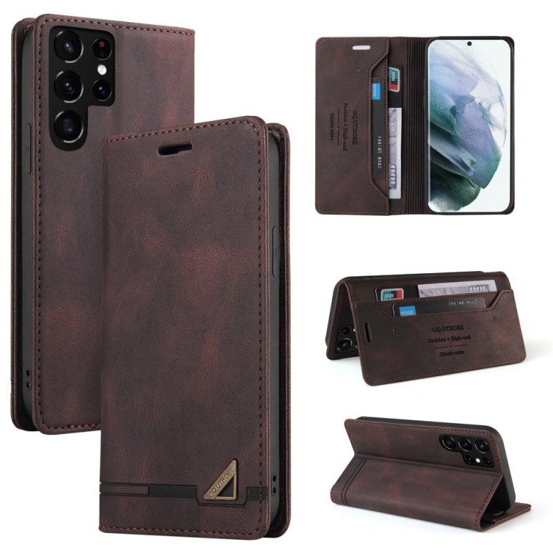 Schutzhülle Für Samsung Galaxy S22 Ultra 5G Flip Case Kunstleder Gq.utrobe