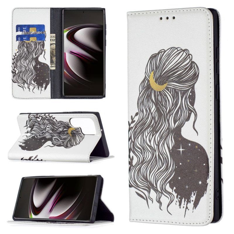 Schutzhülle Für Samsung Galaxy S22 Ultra 5G Flip Case Schöne Haare