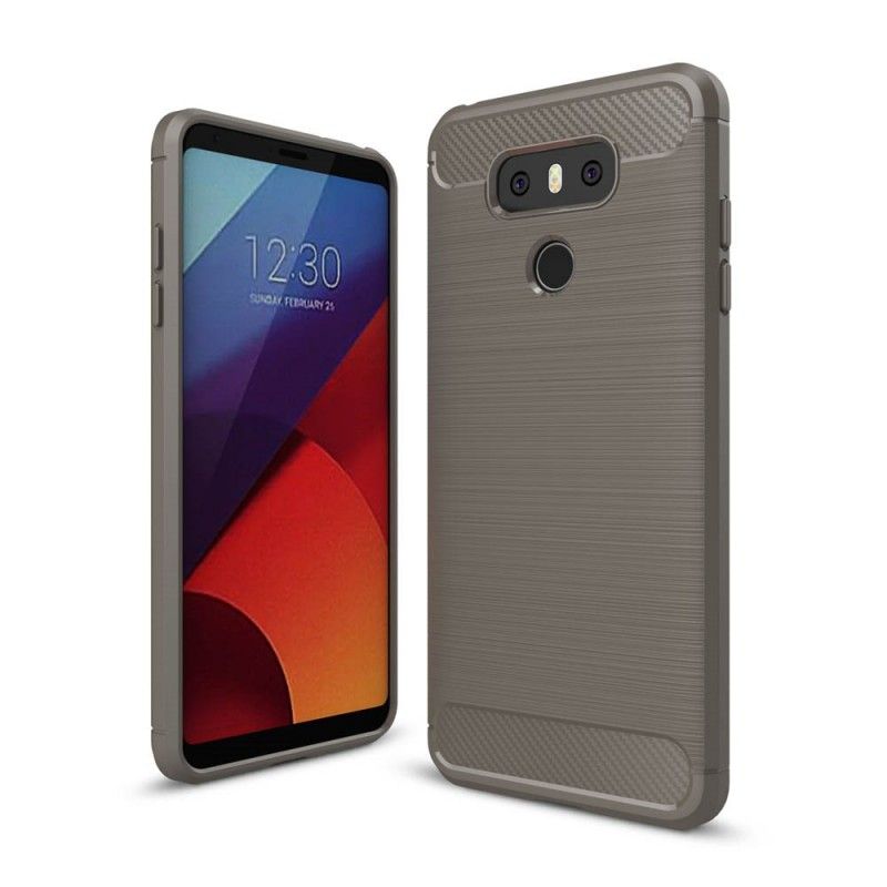 Hülle LG G6 Schwarz Gebürstete Kohlefaser