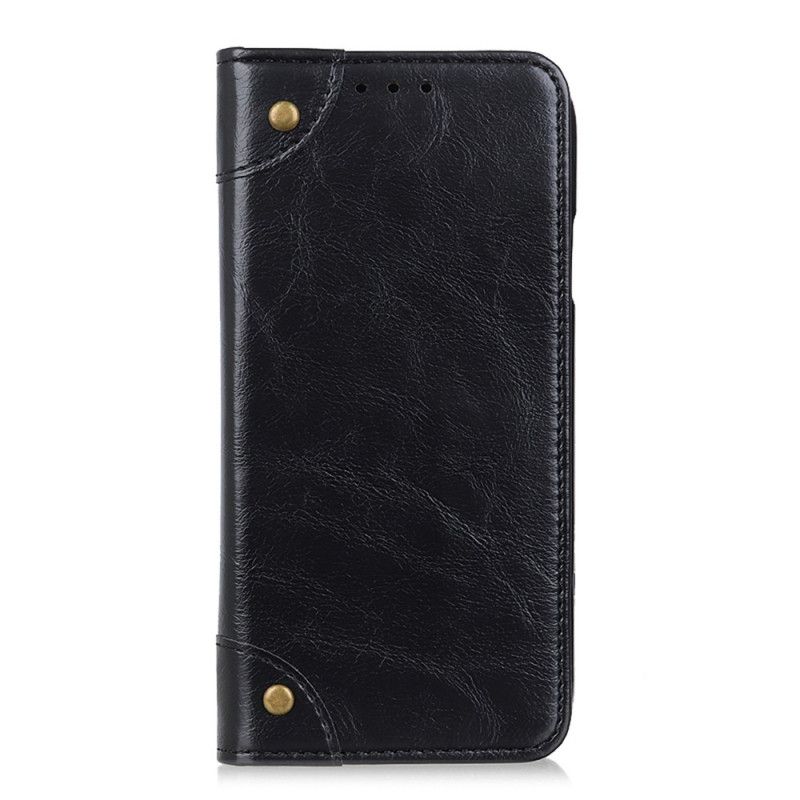 Flip Case Samsung Galaxy M51 Schwarz Nappalederstil