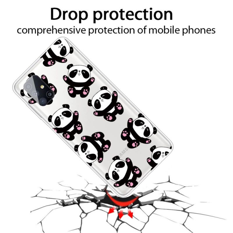 Hülle Für Samsung Galaxy M51 Top-Spaß-Pandas