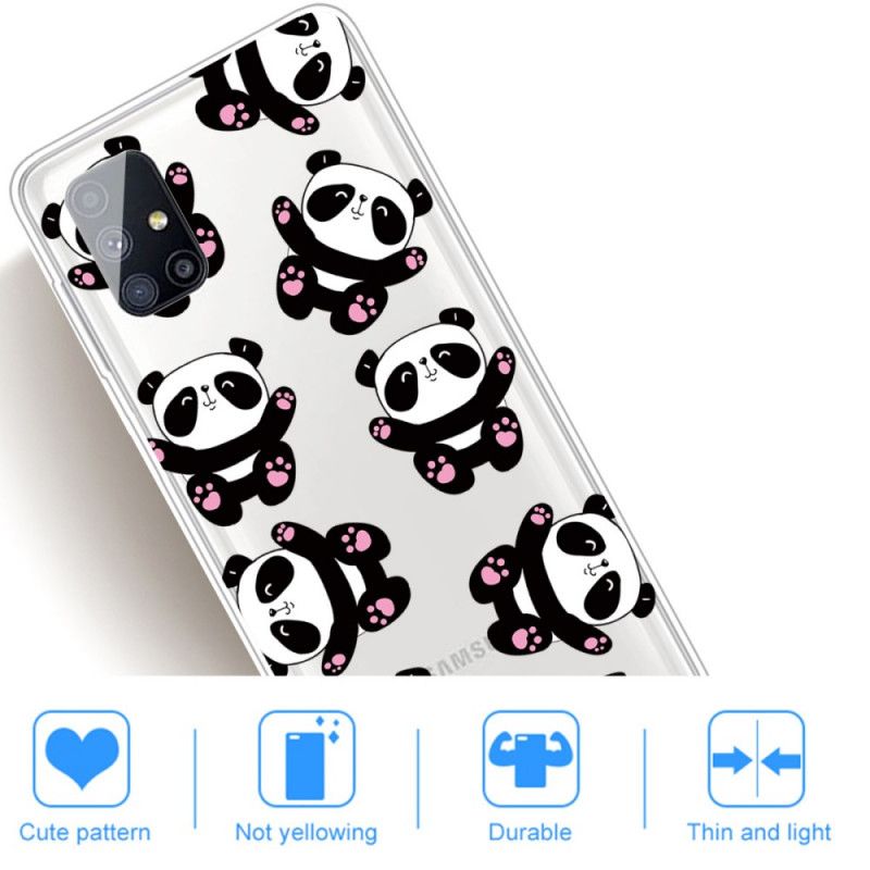 Hülle Für Samsung Galaxy M51 Top-Spaß-Pandas