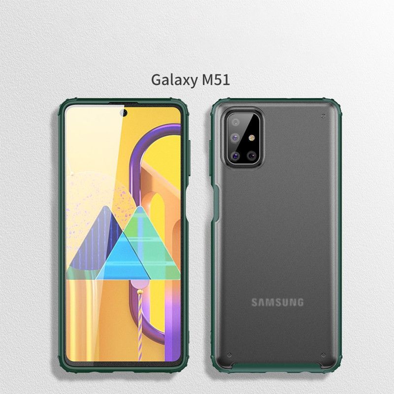 Hülle Samsung Galaxy M51 Schwarz Mattierter Hybrid