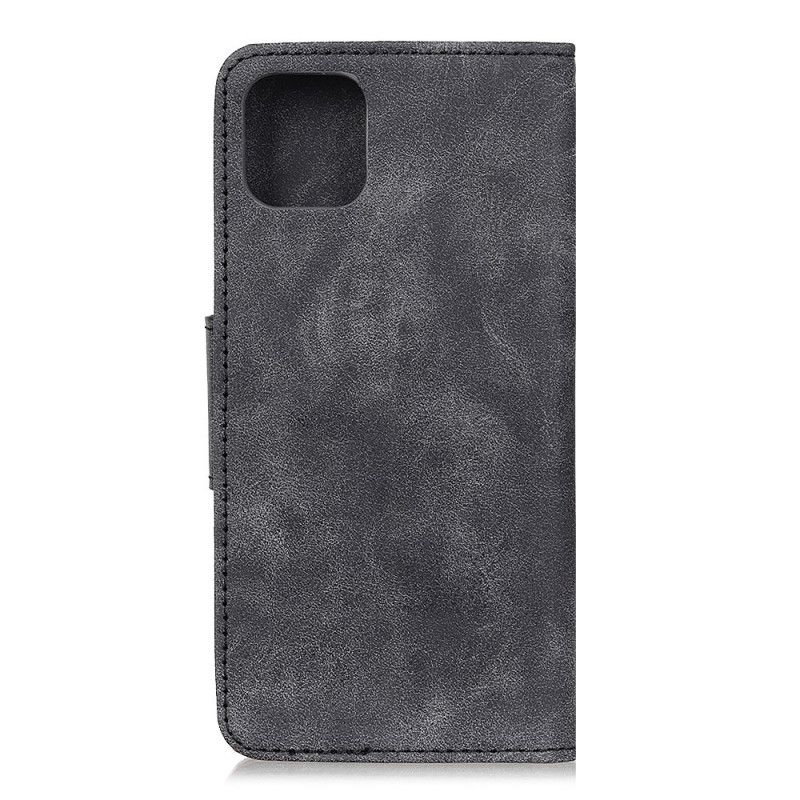 Lederhüllen Samsung Galaxy M51 Schwarz Vintage Spaltleder