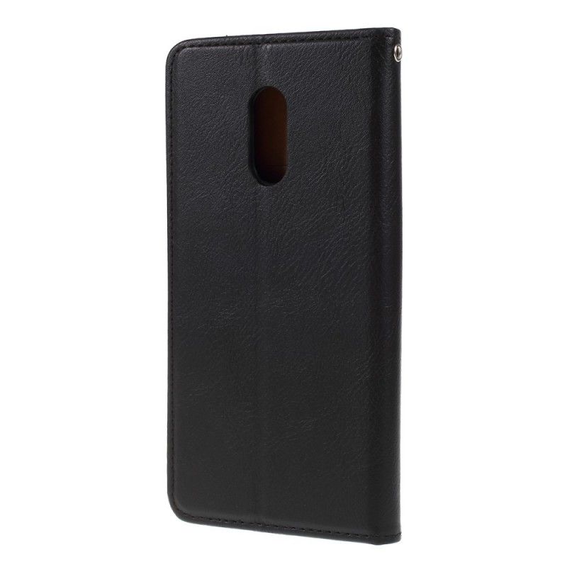 Flip Case OnePlus 7 Schwarz Kartenhalter Aus Kunstleder