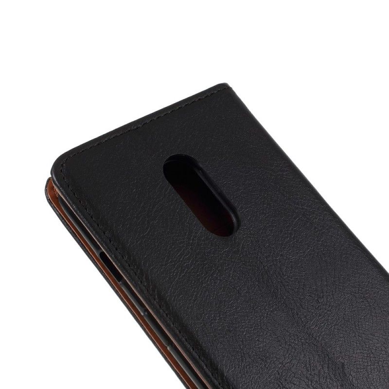 Flip Case OnePlus 7 Schwarz Kartenhalter Aus Kunstleder