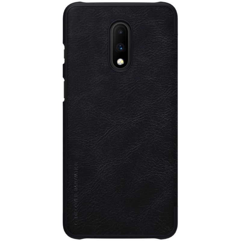 Flip Case OnePlus 7 Schwarz Nillkin-Qin-Serie