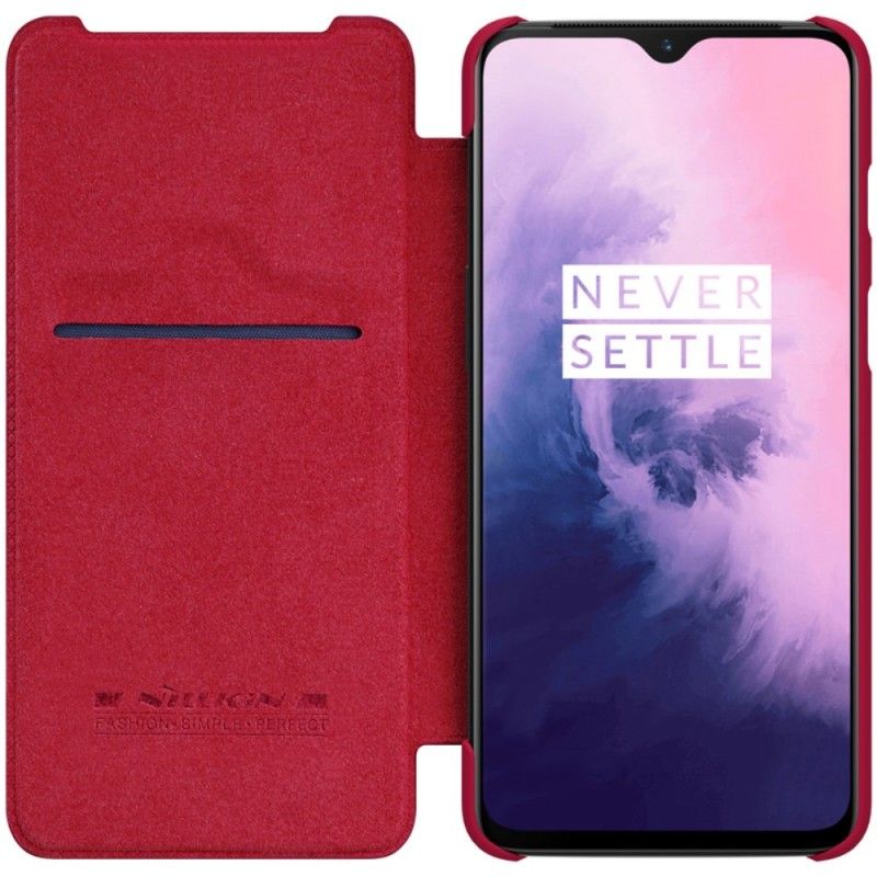 Flip Case OnePlus 7 Schwarz Nillkin-Qin-Serie