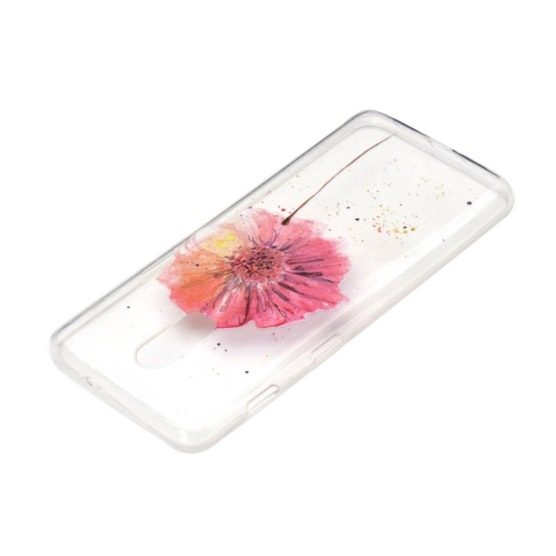 Hülle OnePlus 7 Transparente Aquarellmohnblume