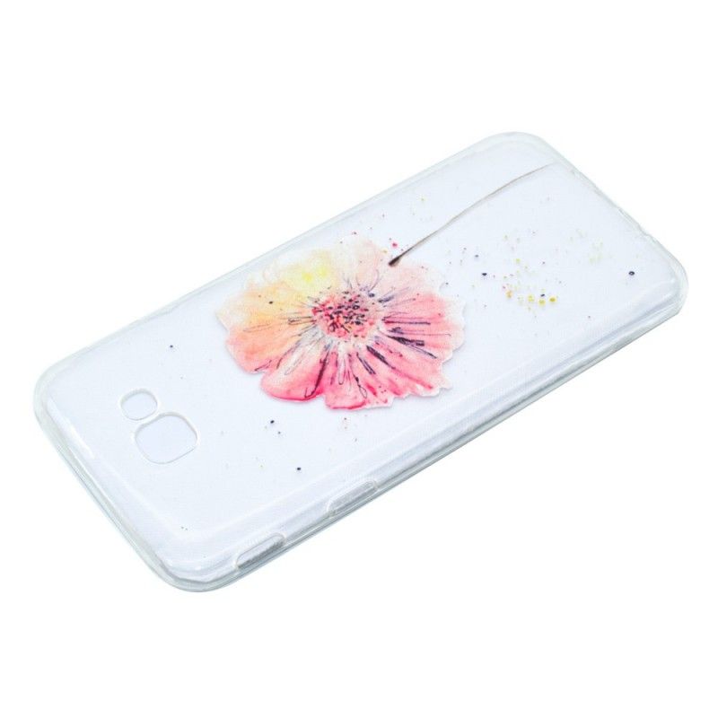 Hülle Samsung Galaxy A3 2017 Transparente Aquarellmohnblume