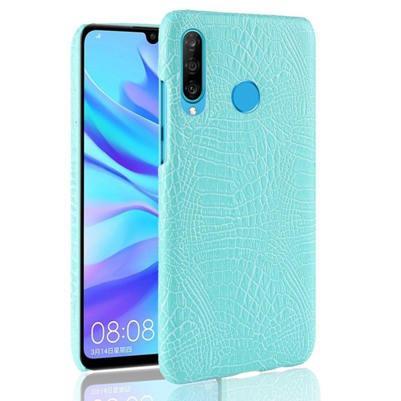 Hülle Huawei P30 Lite Schwarz Krokodilhauteffekt