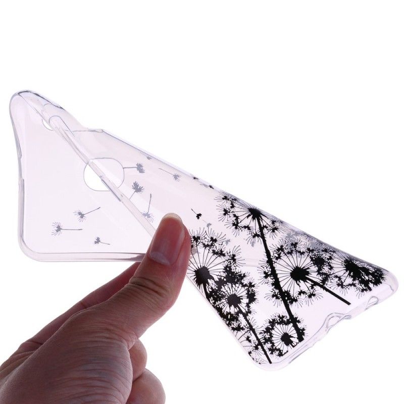 Hülle Huawei P30 Lite Transparenter Schwarzer Löwenzahn