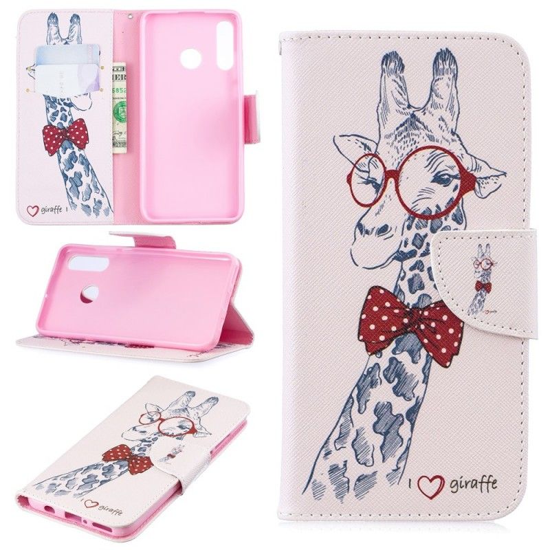 Lederhüllen Huawei P30 Lite Nerd-Giraffe