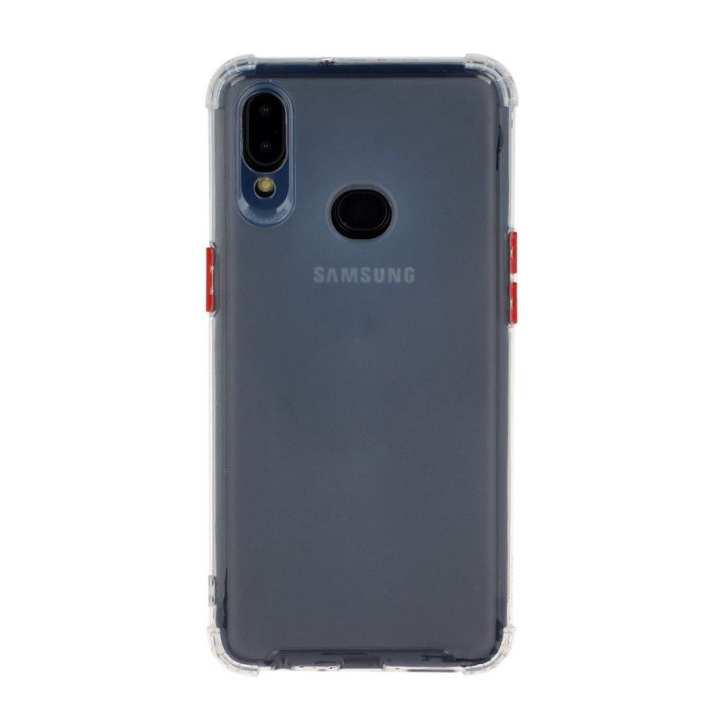 Hülle Für Samsung Galaxy A10S Grau Flexible Silikonfarbene Knöpfe