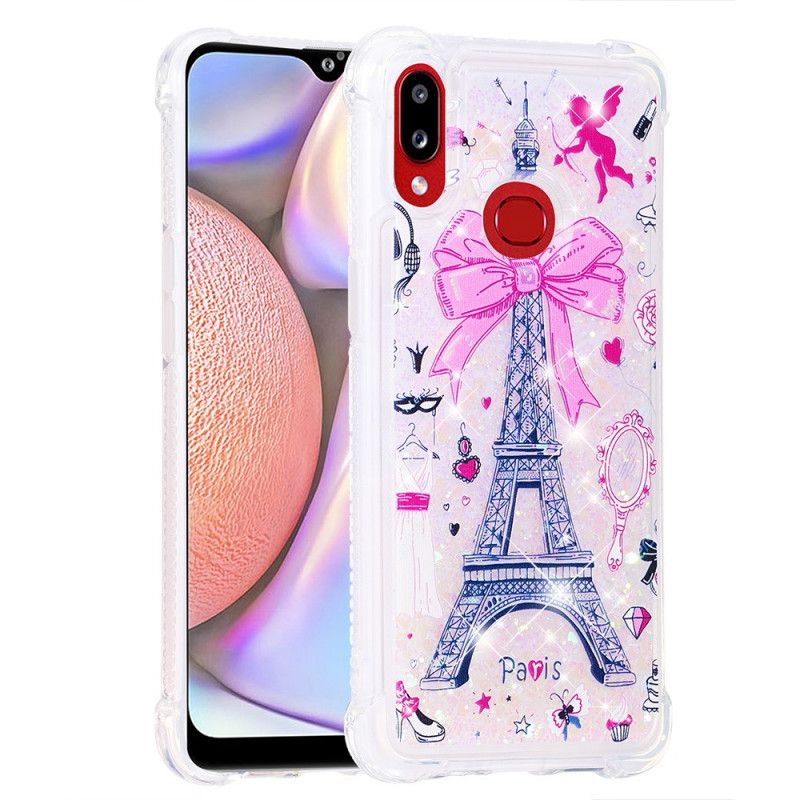 Hülle Samsung Galaxy A10S Der Eiffelturm Glitzert