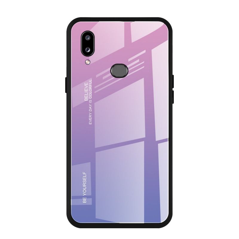 Hülle Samsung Galaxy A10S Rot Sei Du Selbst Gehärtetes Glas