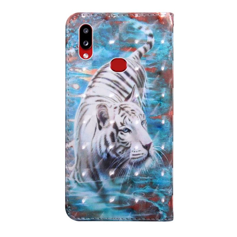 Lederhüllen Samsung Galaxy A10S Lichtpunkt Lucien Der Tiger