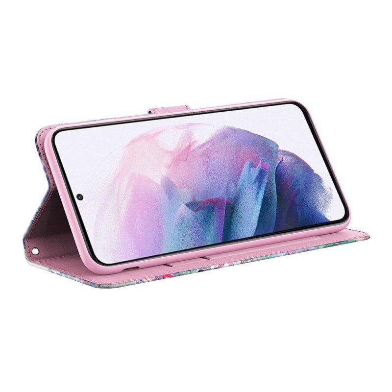 Flip Case Für Samsung Galaxy A13 5G / A04s Aquarellvogel